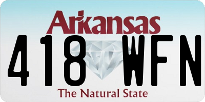 AR license plate 418WFN