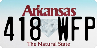 AR license plate 418WFP
