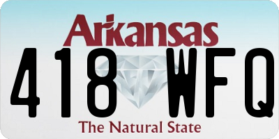 AR license plate 418WFQ