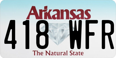 AR license plate 418WFR