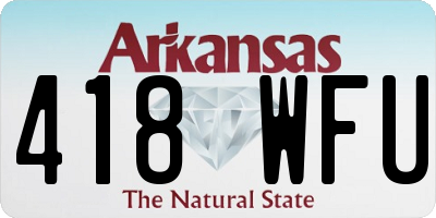 AR license plate 418WFU