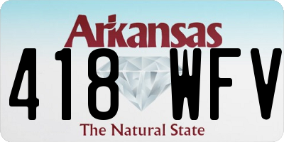 AR license plate 418WFV