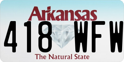 AR license plate 418WFW