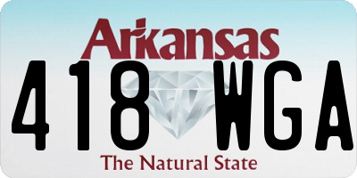 AR license plate 418WGA