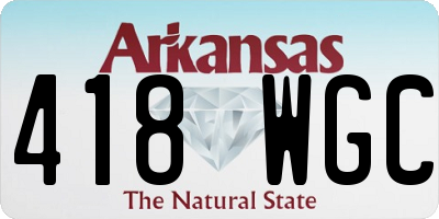 AR license plate 418WGC