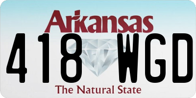 AR license plate 418WGD