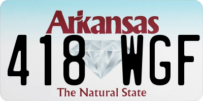 AR license plate 418WGF