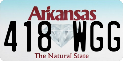 AR license plate 418WGG