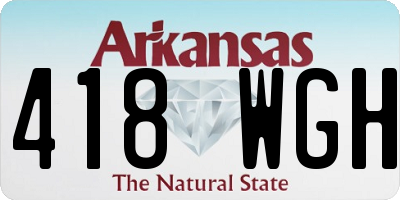 AR license plate 418WGH