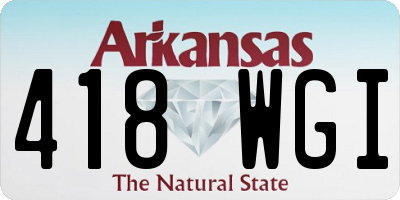 AR license plate 418WGI