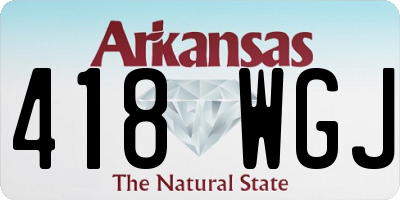 AR license plate 418WGJ