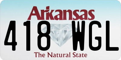 AR license plate 418WGL