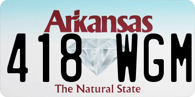 AR license plate 418WGM