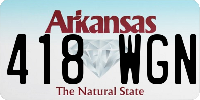 AR license plate 418WGN