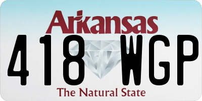AR license plate 418WGP