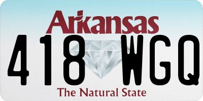 AR license plate 418WGQ
