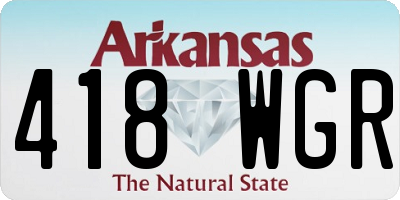 AR license plate 418WGR