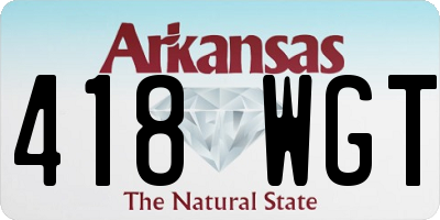 AR license plate 418WGT