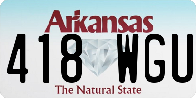 AR license plate 418WGU