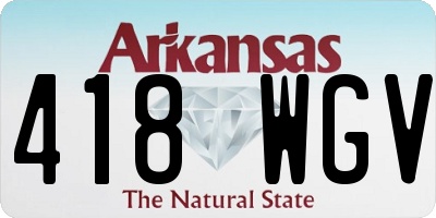 AR license plate 418WGV