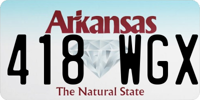 AR license plate 418WGX