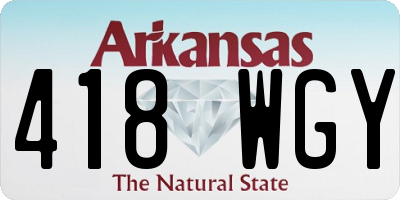 AR license plate 418WGY