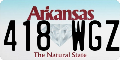 AR license plate 418WGZ
