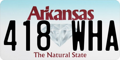 AR license plate 418WHA