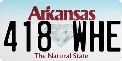 AR license plate 418WHE
