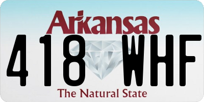 AR license plate 418WHF