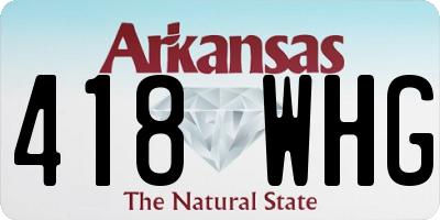 AR license plate 418WHG