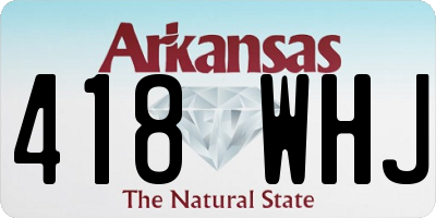AR license plate 418WHJ