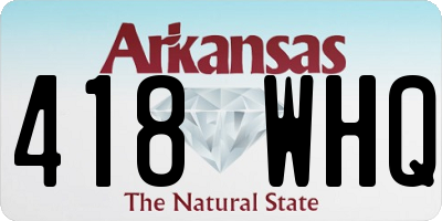 AR license plate 418WHQ