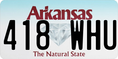 AR license plate 418WHU