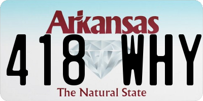 AR license plate 418WHY