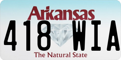 AR license plate 418WIA