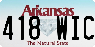 AR license plate 418WIC