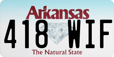 AR license plate 418WIF