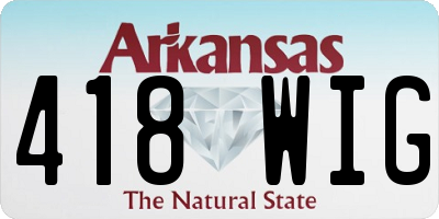 AR license plate 418WIG