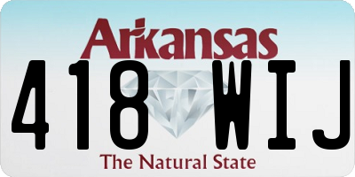 AR license plate 418WIJ