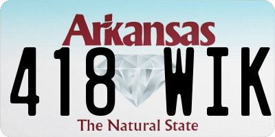 AR license plate 418WIK