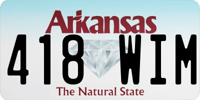 AR license plate 418WIM
