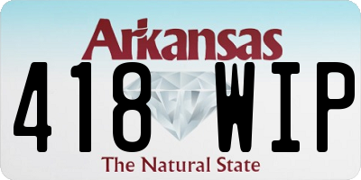 AR license plate 418WIP