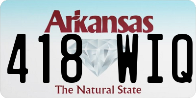 AR license plate 418WIQ