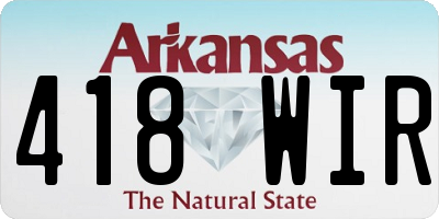 AR license plate 418WIR