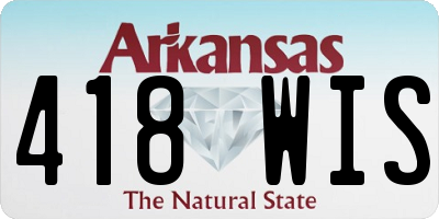 AR license plate 418WIS
