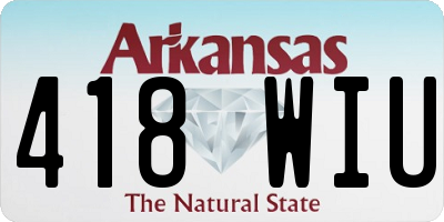 AR license plate 418WIU