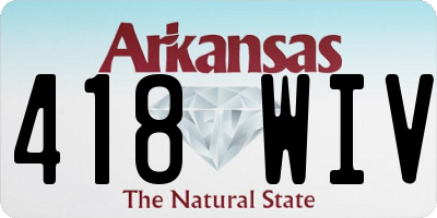 AR license plate 418WIV