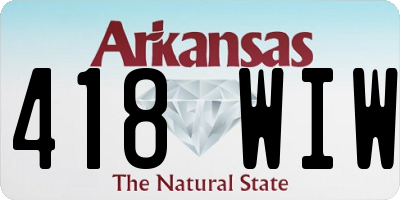 AR license plate 418WIW