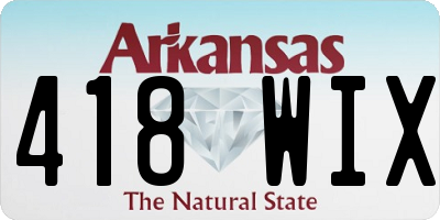 AR license plate 418WIX